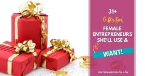 Gifts for female entrepreneurs: red presents that have essentials and desires.