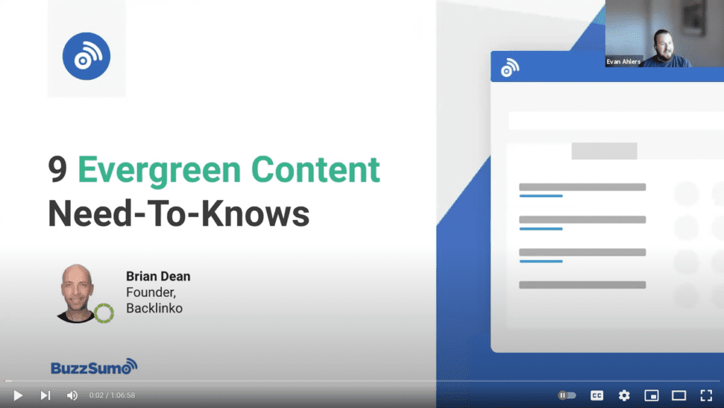 Brian Dean evergreen content need to knows YouTube cover