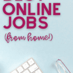 computer keyboard and glasses I use to find the top online jobs for newbies