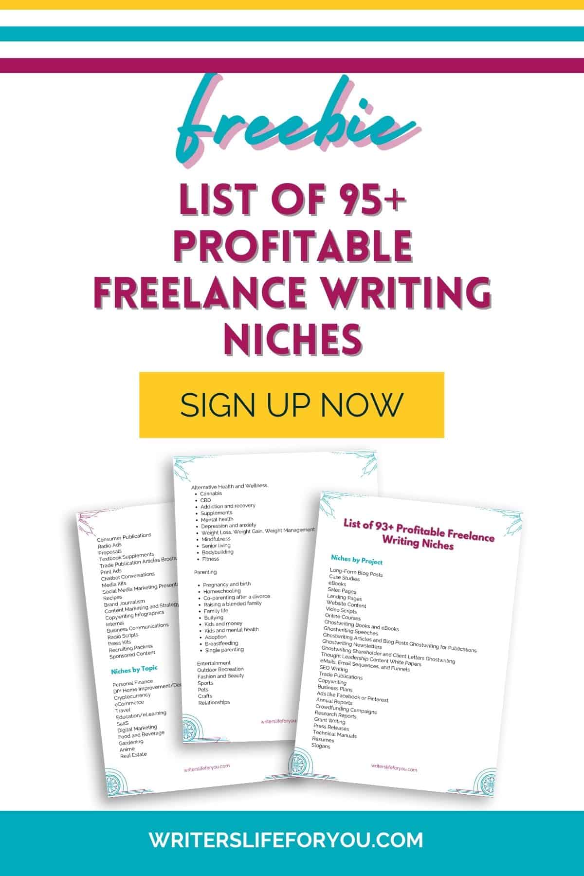 93+ Popular and High-Paying Freelance Writing Niches for 2024