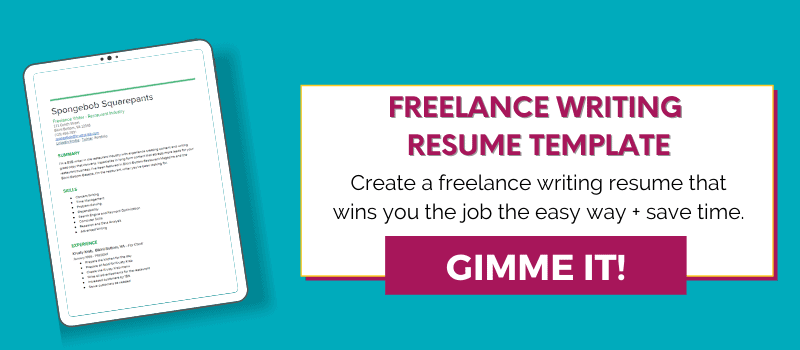 freelance writing resume email opt-in