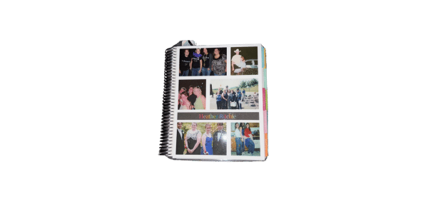 The perfect planner for bloggers, featuring a spiral notebook adorned with captivating photos.