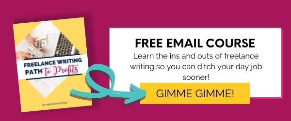 Freelance Writing Path to Profits email opt-in