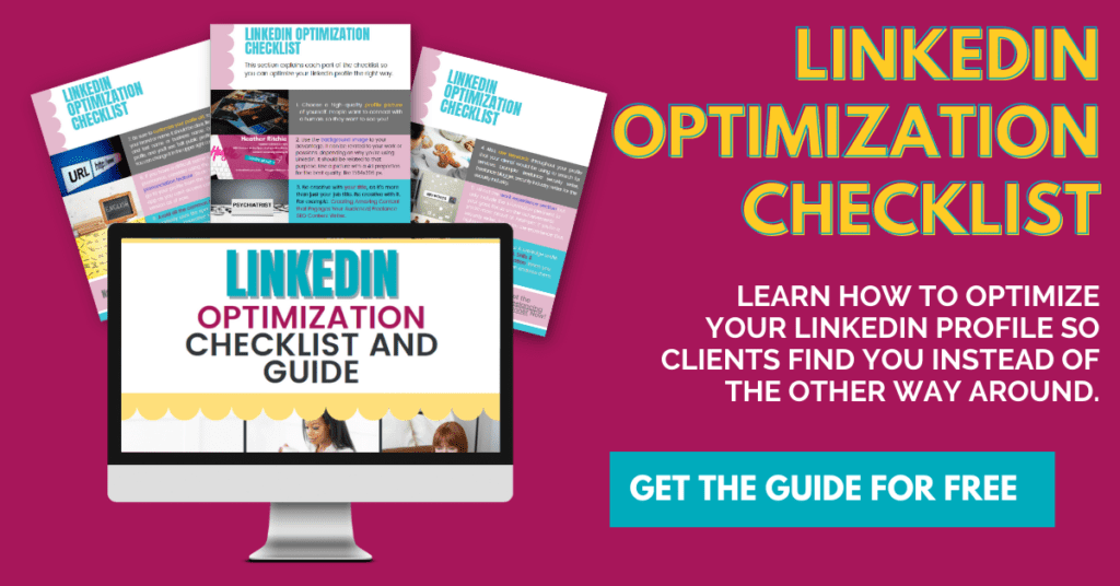 linkedin optimization guide and checklist mockup