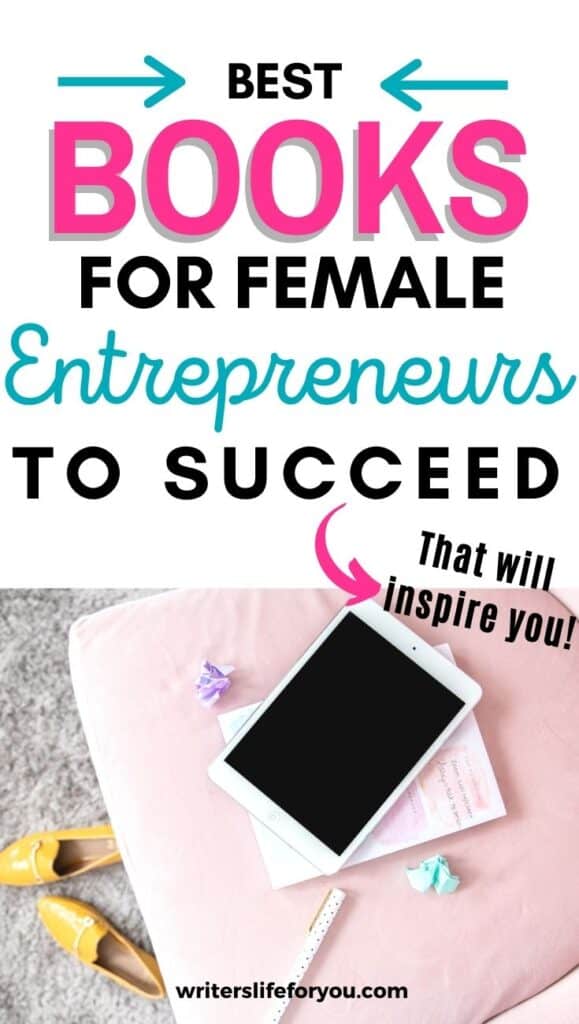 best books for female entrepreneurs tablet on chair