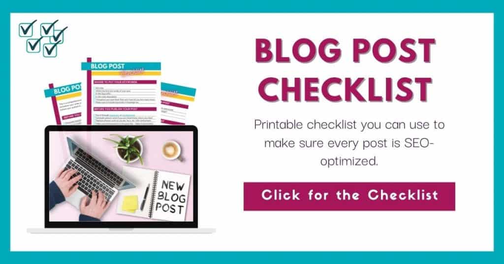 blog post checklist opt-in image