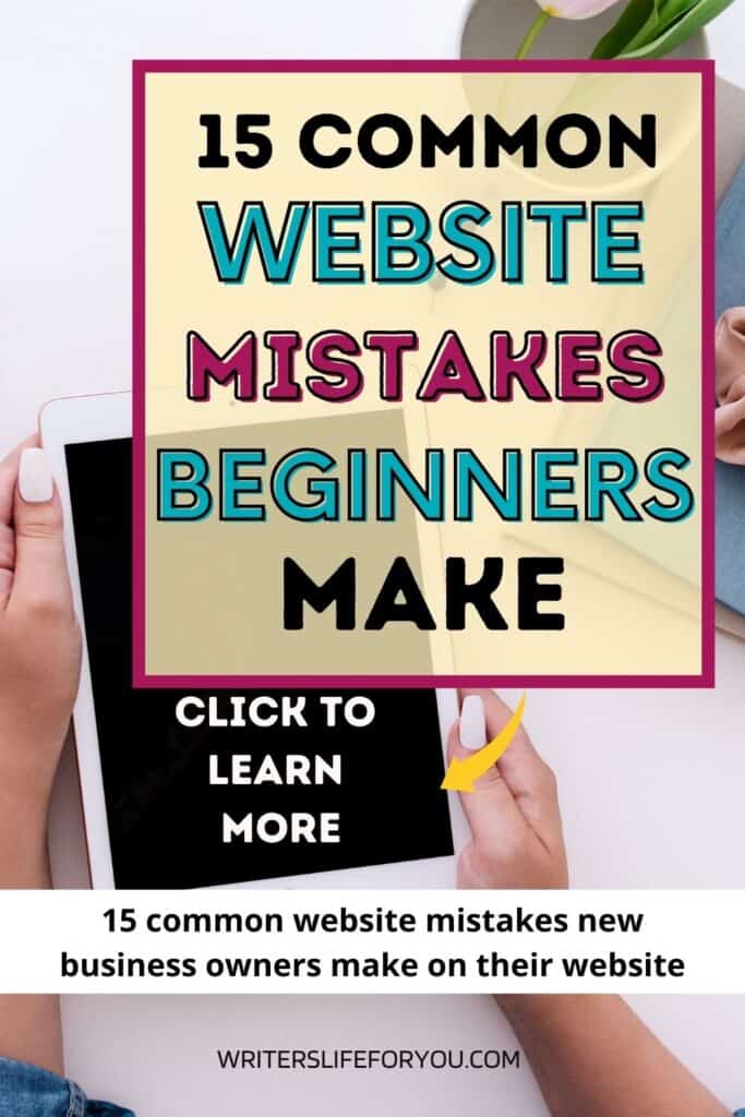 15 common website mistakes beginners make pin image