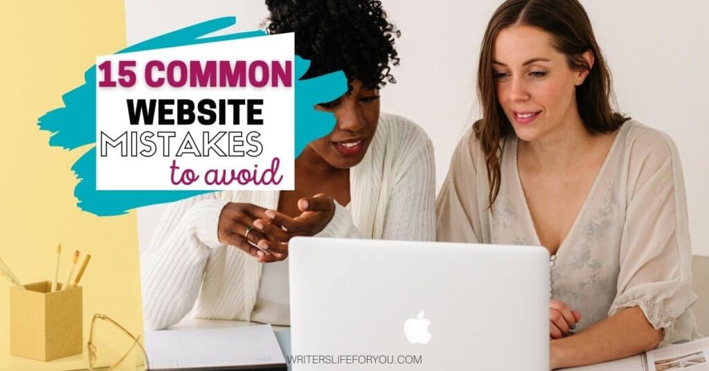 common website mistakes two women working on an apple laptop