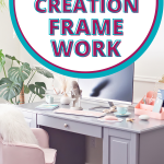 gray desk, lap top, and mic for a content creator