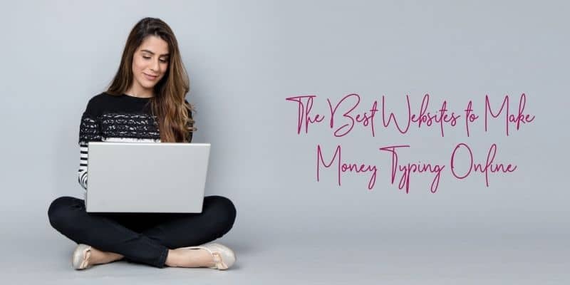 earn money by typing woman sitting cross-legged on laptop