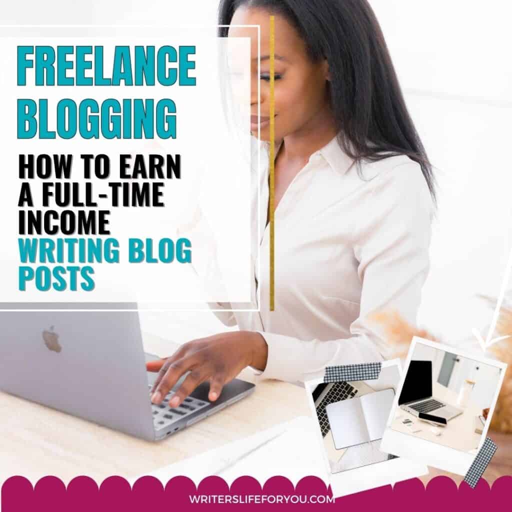 freelance blogging woman wearing white typing on laptop