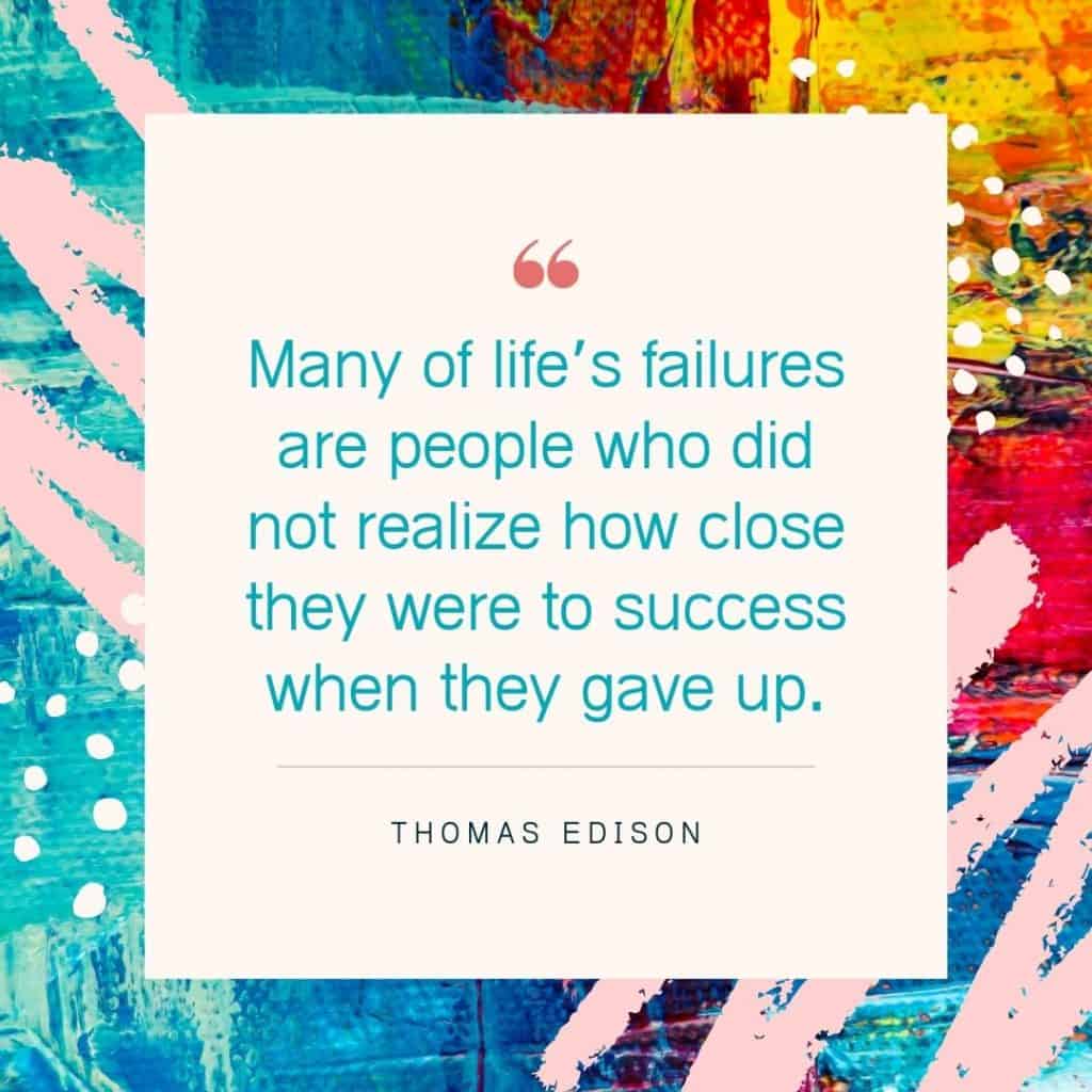 how to deal with failure thomas edison