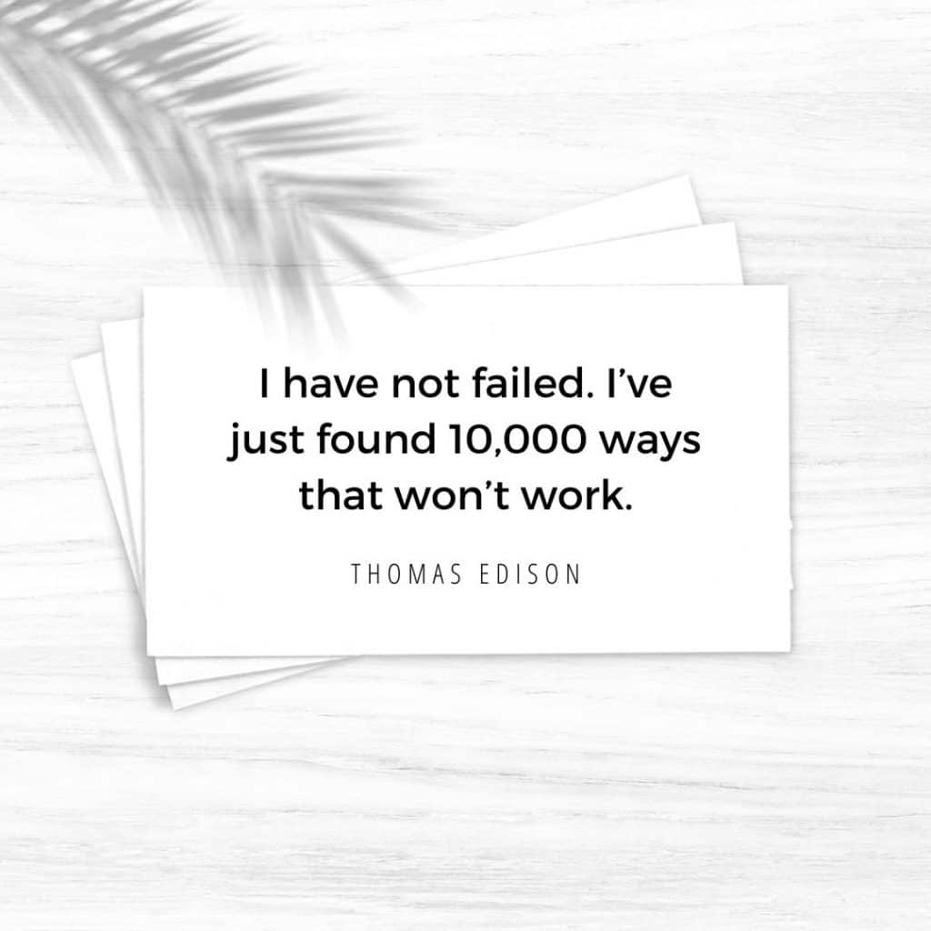 how to deal with failure thomas edison 