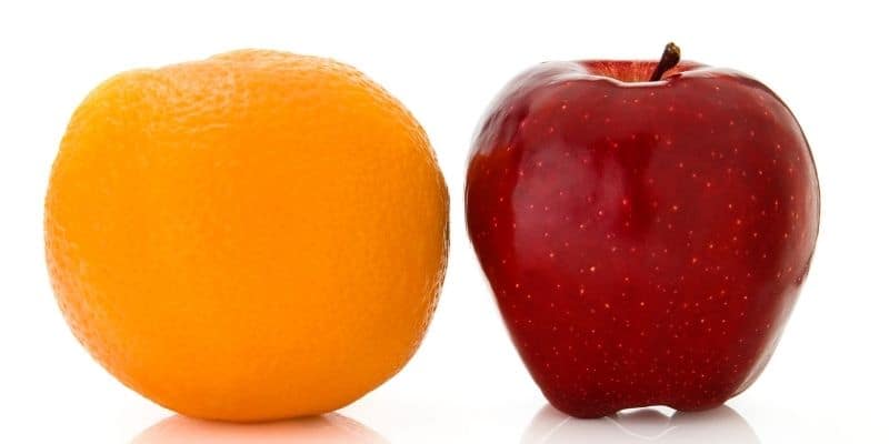 make comparisons persuasive business writing technique picture of apple and orange